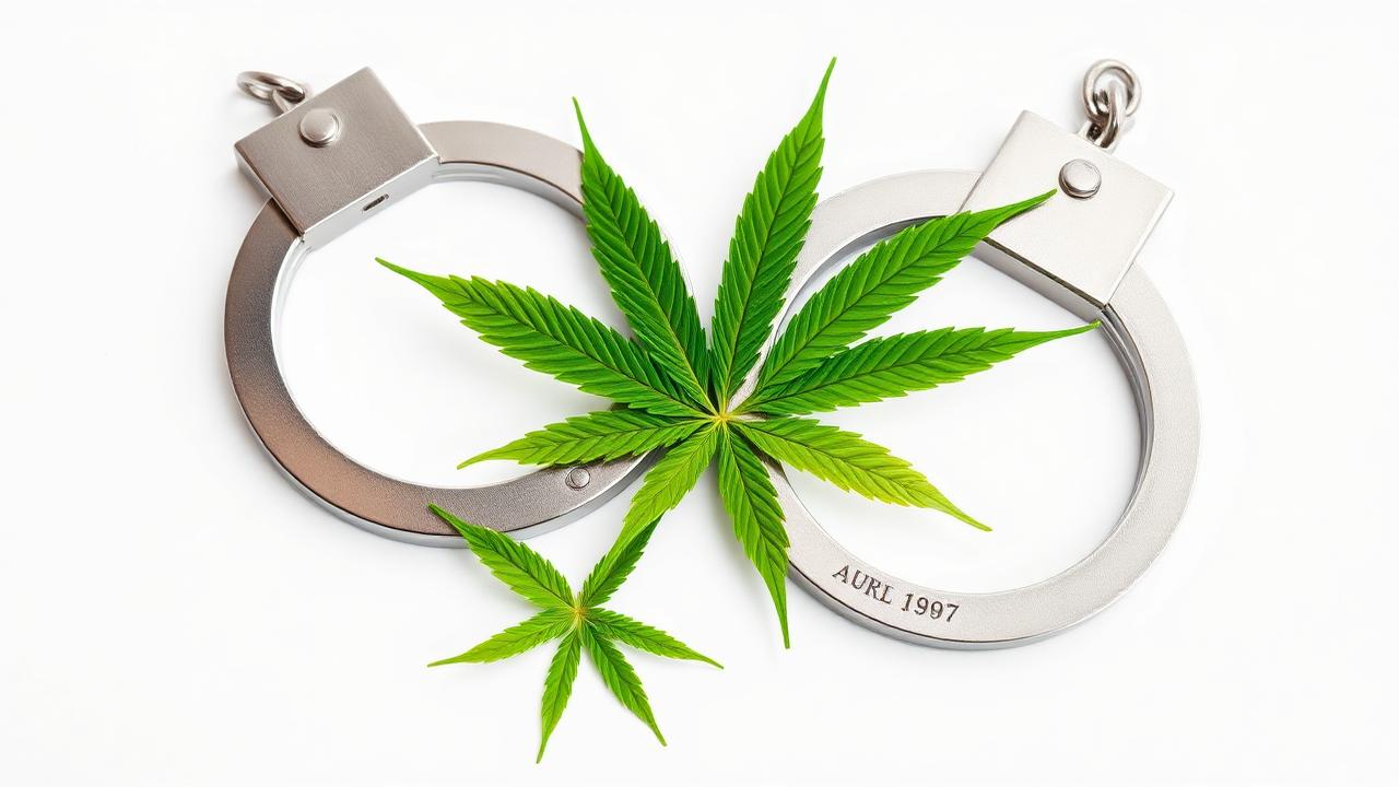 Menottes et cannabis